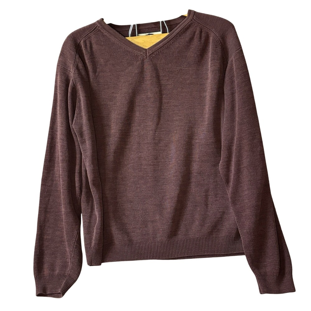 Tommy Bahama Men's XL Silk Cotton Blend V-neck Sweater Maroon Lightweight Preppy